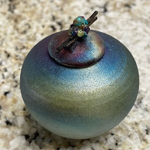 One of a kind Raku Dream Jar by Jeremy Diller